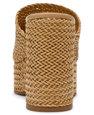 Steve Madden Women's Cassi Platform Wedge Slides In Gold