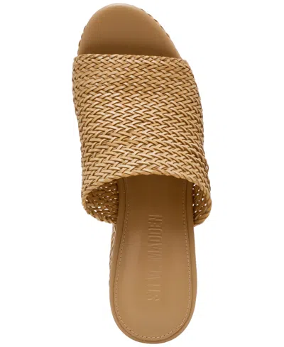 Steve Madden Women's Cassi Platform Wedge Slides In Gold