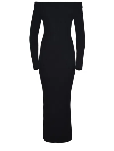 Max Mara Arnes 1234 Sheath Dress In Wool And Cachemire In Black