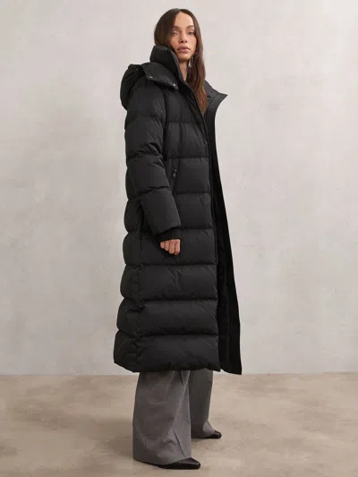 Reiss Black Coat In Black