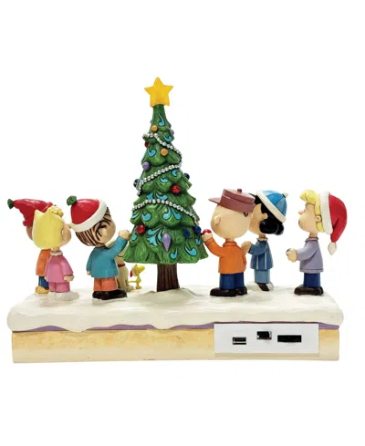 Jim Shore Peanuts Gang Decorating Tree Figurine In Multi