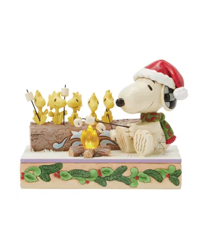 Jim Shore Snoopy And Woodstock Roasting Figurine In Multi