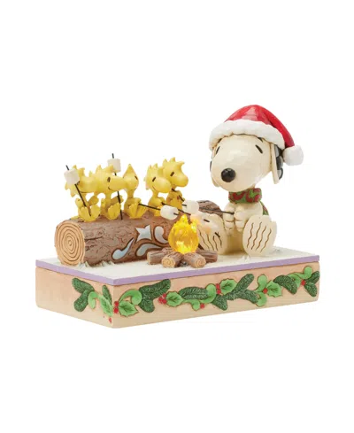 Jim Shore Snoopy And Woodstock Roasting Figurine In Multi