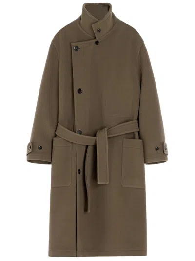 Lemaire Wrap Coat Clothing In Brown