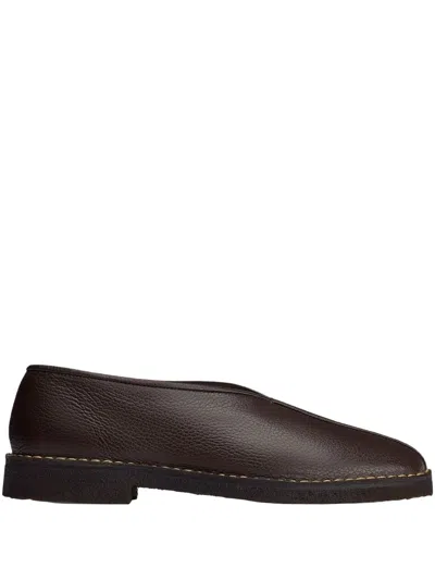 Lemaire Piped Square-toe Loafers In Multi