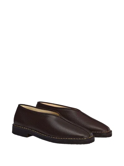 Lemaire Piped Square-toe Loafers In Multi