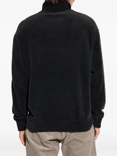 Giorgio Armani Half-zip Sweater In Black