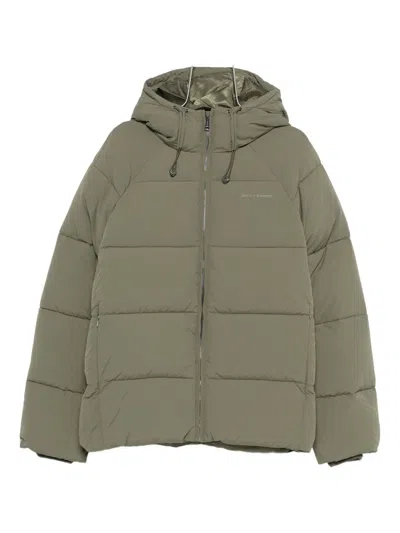 Daily Paper Hooded Puffer Jacket In Green