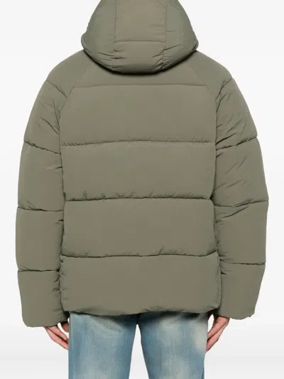 Daily Paper Hooded Puffer Jacket In Green