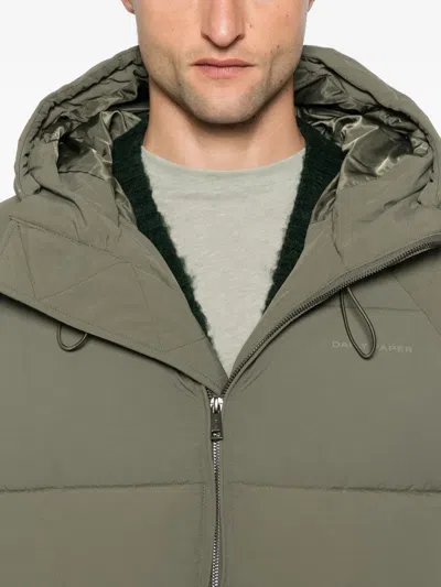 Daily Paper Hooded Puffer Jacket In Green