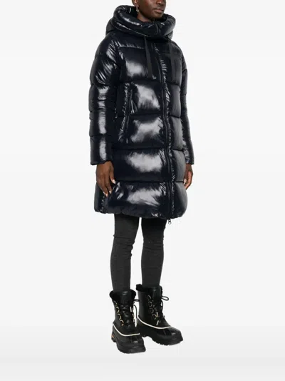 Save The Duck Isabel Long Down Jacket In Black