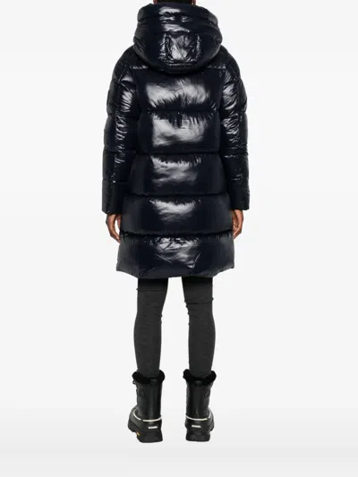 Save The Duck Isabel Long Down Jacket In Black
