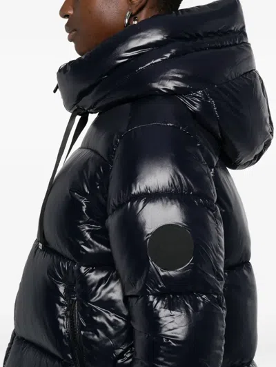 Save The Duck Isabel Long Down Jacket In Black