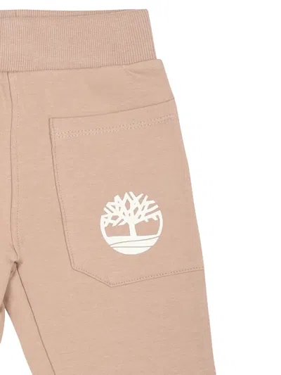 Timberland Logo-print Stretch-cotton Leggings In Neutral