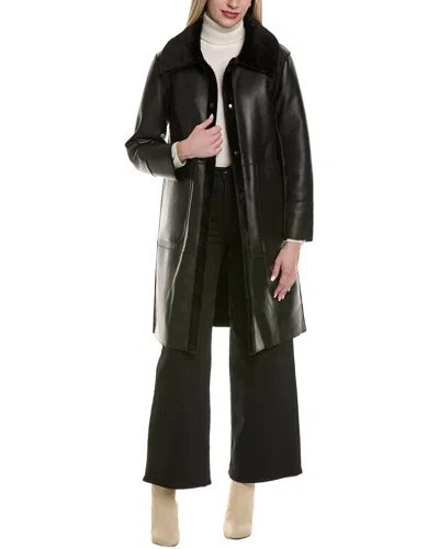 Stella + Lorenzo Reversible Coat In Black