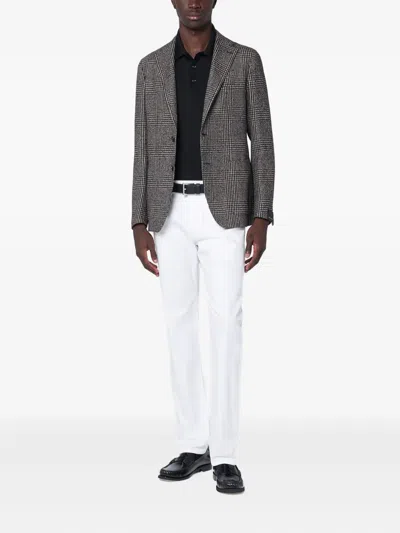 Tagliatore Montecarlo Checked Jacket In Gray