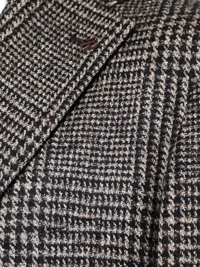 Tagliatore Montecarlo Checked Jacket In Gray