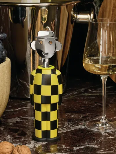 Alessi Alessandro M Pattern Corkscrew In Yellow