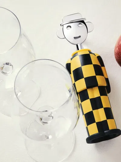Alessi Alessandro M Pattern Corkscrew In Yellow