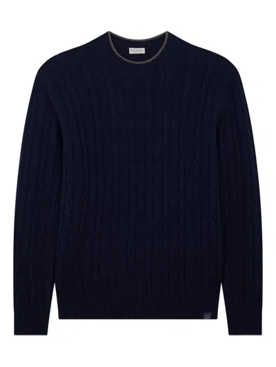 Paul & Shark Wool And Cashmere Turtleneck Sweater In Blue