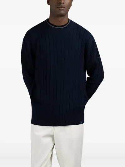Paul & Shark Wool And Cashmere Turtleneck Sweater In Blue