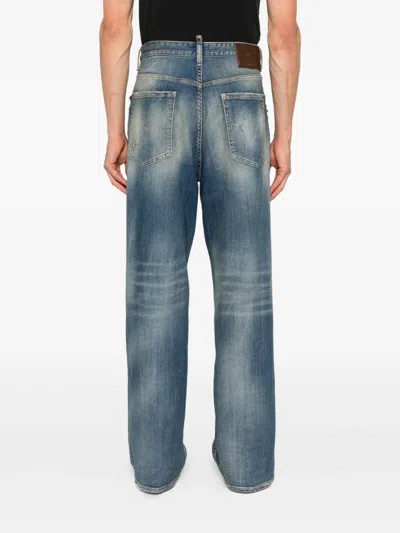 Dsquared2 Belt Loop Denim Trousers In Blue