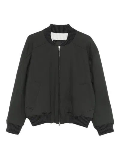 Federico Cina Zip-up Bomber Jacket In Gray