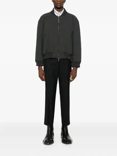 Federico Cina Zip-up Bomber Jacket In Gray