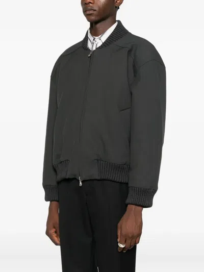 Federico Cina Zip-up Bomber Jacket In Gray
