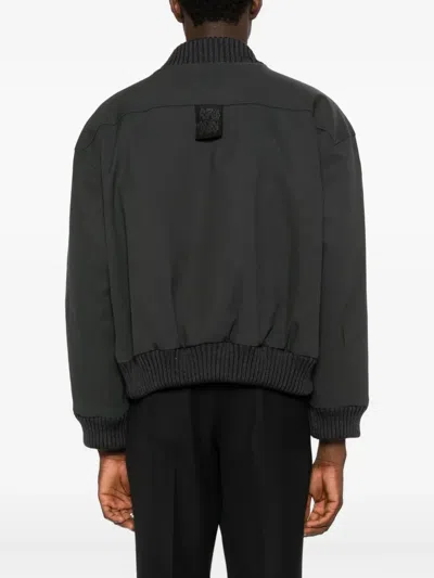 Federico Cina Zip-up Bomber Jacket In Gray