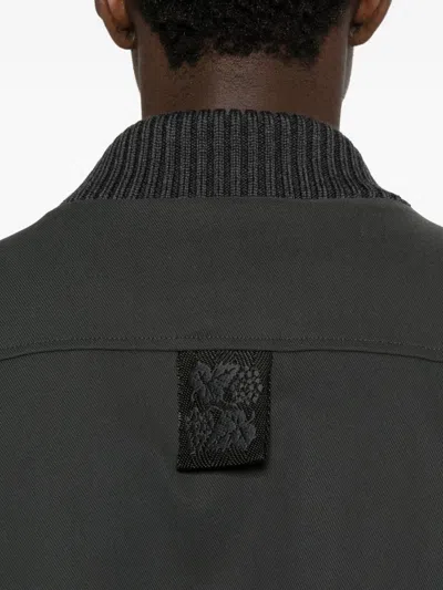 Federico Cina Zip-up Bomber Jacket In Gray