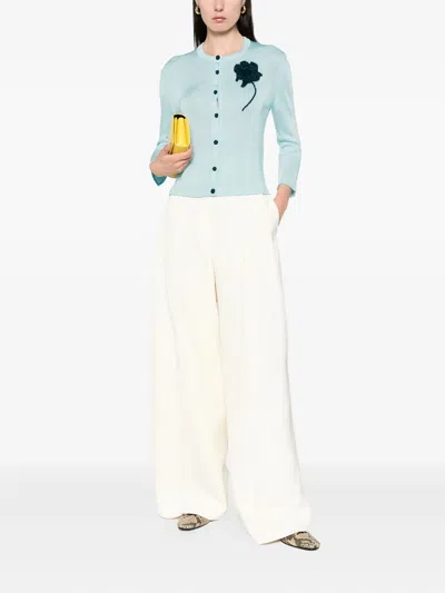 Jil Sander Cargo Trousers In White