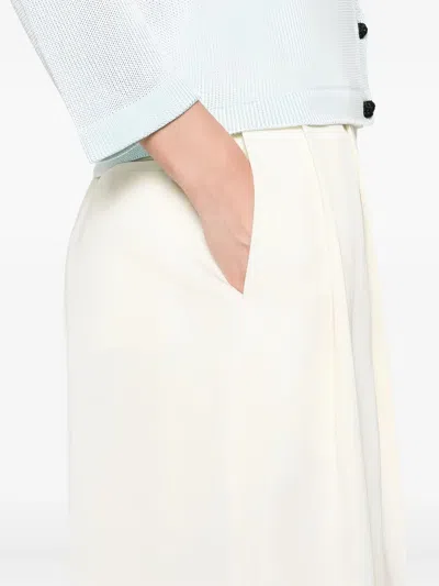 Jil Sander Cargo Trousers In White
