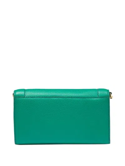Lancel Chain-strap Leather Wallet In Green