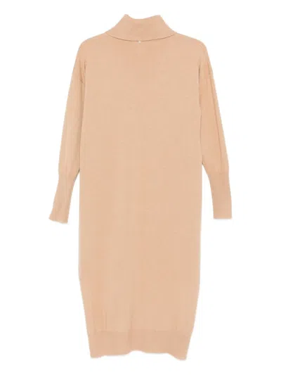 Lorena Antoniazzi Fine-knit Dress In Neutral