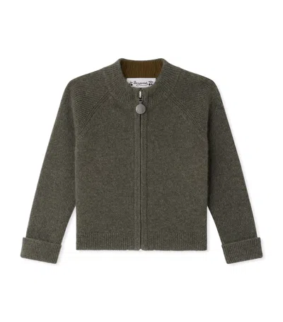 Bonpoint Cashmere Cardigan In Green