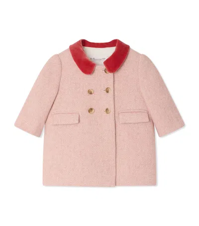 Bonpoint Wool-blend Double-breasted Coat In Pink
