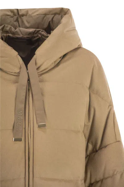Max Mara The Cube Camel Brown Camel Wool Desiderio Padded Jacket In Brown