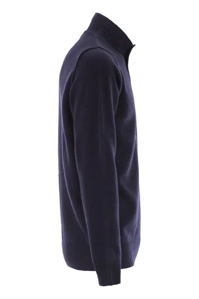 Stone Island Premium Wool Blend Sweater In Blue