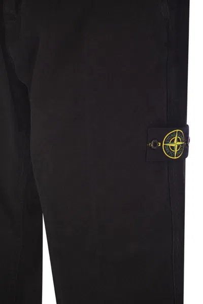 Stone Island Cotton Regular Fit Pants In Black