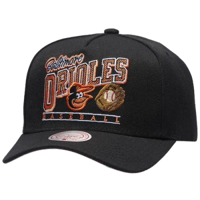 Mitchell & Ness Baltimore Orioles  Orioles Baseline Pro Pinch Cap In Black