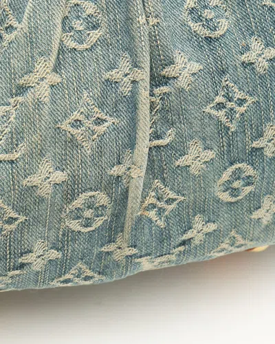 Pre-owned Louis Vuitton Monogram Denim Neo Cabby Mm Bag In Blue