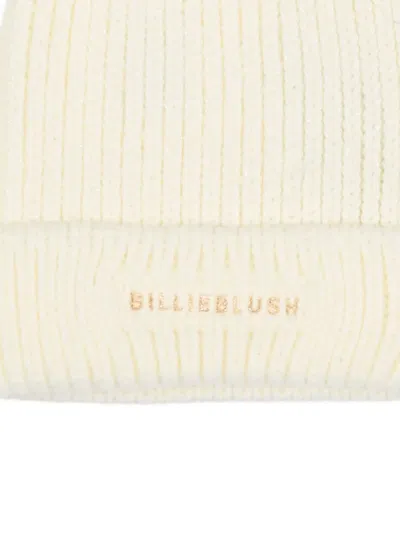 Billieblush Pompom Ribbed Beanie Hat In White