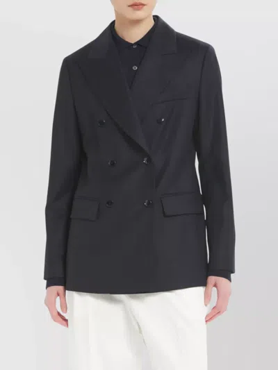 Barena Venezia Double Breasted Tailored Jacket Pockets In Black