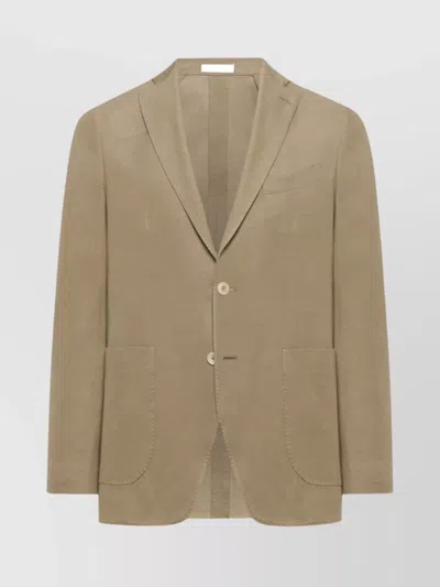Boglioli Tailored Jacket Featuring Buttoned Cuffs In Brown