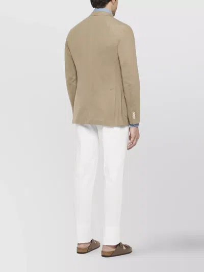 Boglioli Tailored Jacket Featuring Buttoned Cuffs In Brown