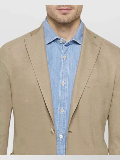 Boglioli Tailored Jacket Featuring Buttoned Cuffs In Brown