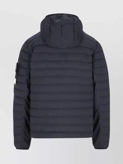 Stone Island Nylon Stretch Down Jacket In Black