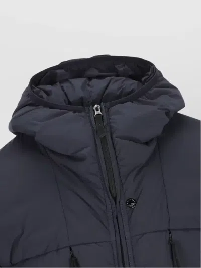 Stone Island Nylon Stretch Down Jacket In Black