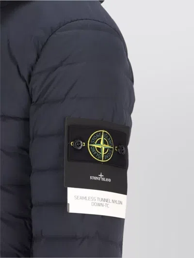 Stone Island Nylon Stretch Down Jacket In Black